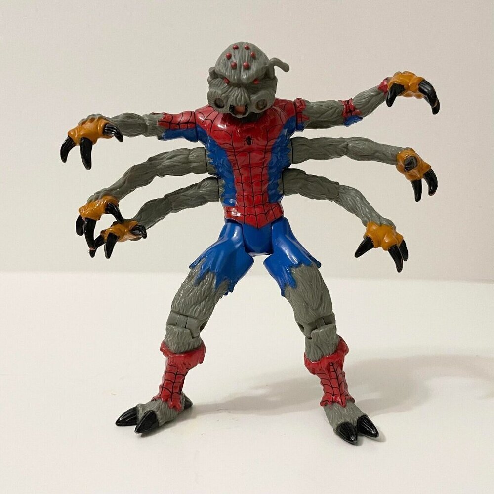 Vintage 1995 Manspider Spiderman Action Figure Marvel Toy Incomplete